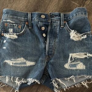 Distressed Denim Levi shorts